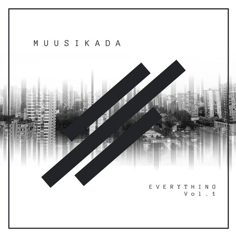 Urban Music Album Cover with Monochrome Cityscape - Download Free Stock Templates Pikwizard.com