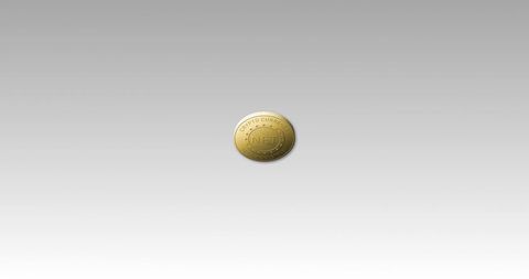 Golden NFT Coin Spinning on Grey Gradient Background - Download Free Stock Images Pikwizard.com