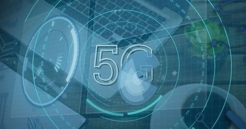 Digital Interface with 5G and Data Analytics Overlay - Download Free Stock Images Pikwizard.com