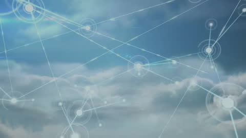 Digital Connectivity Concept Over Cloud Background