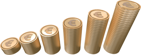 Ascending Euro Coin Stacks on Transparent Background - Download Free Stock Videos Pikwizard.com