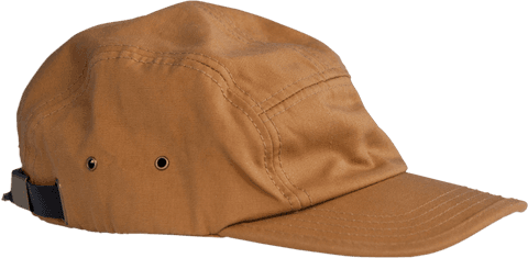 Stylish brown cap with ventilation holes on transparent background
