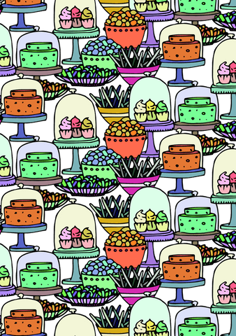 transparent jar digital pattern with vivid baked goods illustration - Download Free Stock Videos Pikwizard.com