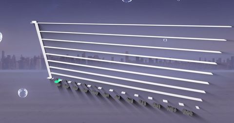 Abstract 3D Graph with Futuristic Elements Against Violet Background - Download Free Stock Images Pikwizard.com