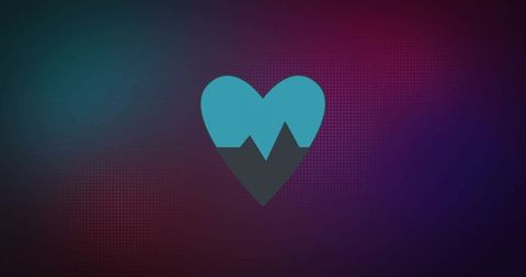 abstract heartbeat symbol on gradient background - Download Free Stock Images Pikwizard.com