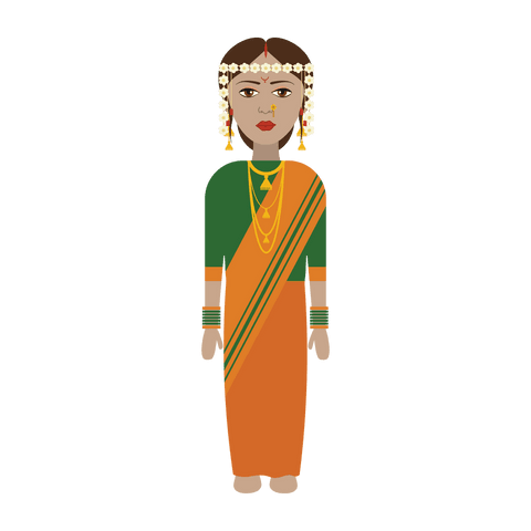 traditional woman illustration icon on transparent background - Download Free Stock Videos Pikwizard.com
