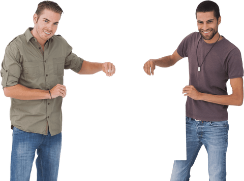 transparent interaction two men elbow bumping casual attire - Download Free Stock Videos Pikwizard.com
