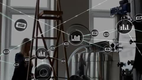 Female Technician Using Advanced Analytics in Modern Brewery