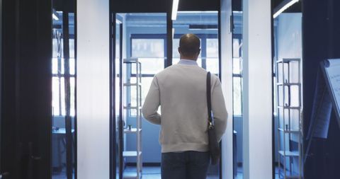 Business Professional Arriving at Modern Office - Download Free Stock Images Pikwizard.com