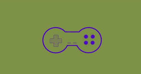Minimalist Gamepad Icon on Olive Green Background - Download Free Stock Images Pikwizard.com
