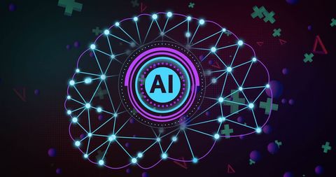 Abstract AI Brain with Network Connections and Data Elements - Download Free Stock Images Pikwizard.com
