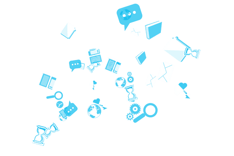 blue and white tech icons on transparent background - Download Free Stock Videos Pikwizard.com
