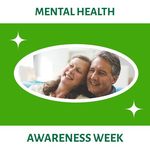 Happy Senior Couple Embracing Mental Health Awareness Week - Download Free Stock Templates Pikwizard.com
