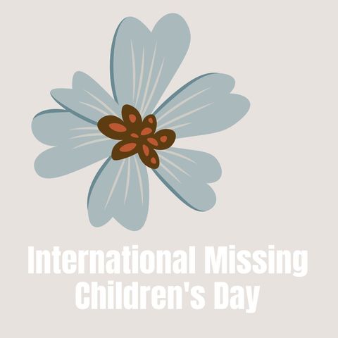 illustration honoring international missing children's day with blue flower - Download Free Stock Templates Pikwizard.com