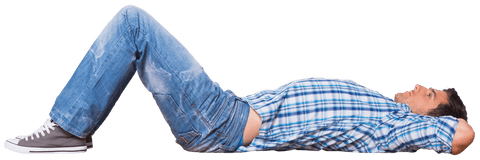 Relaxed Caucasian Man Lying Down Transparent Image