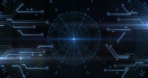 Data Processing with Futuristic Digital Interface - Download Free Stock Images Pikwizard.com