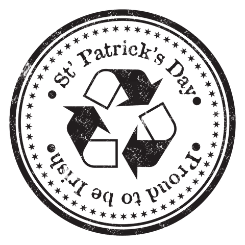 Saint patrick's day recycle badge transparent background design