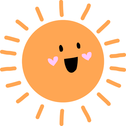 cheerful sun cartoon with heart cheeks on transparent background - Download Free Stock Videos Pikwizard.com