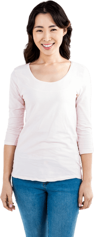 transparent background portrait of smiling young woman in casual attire - Download Free Stock Videos Pikwizard.com