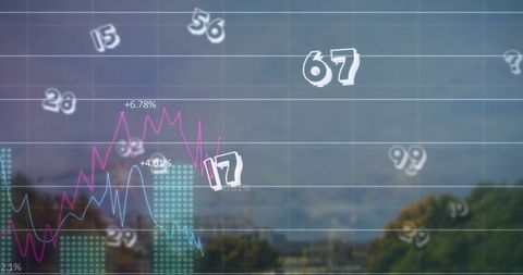Financial Data Visualization Over Urban Skyline - Download Free Stock Images Pikwizard.com