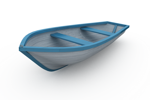 Blue and White Wooden Boat with Transparent Background - Download Free Stock Videos Pikwizard.com