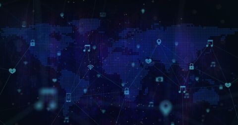Abstract global network and digital technology concept