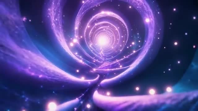 Journey Through a Luminous Cosmic Energy Tunnel