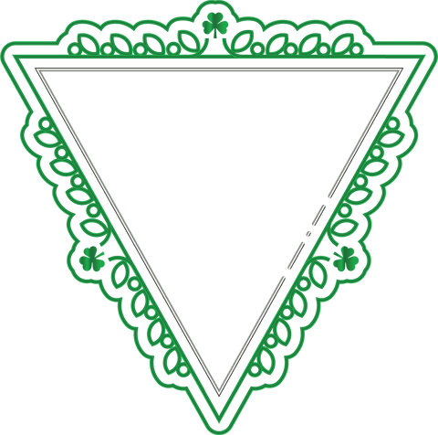 transparent vector triangle badge with green leaf border - Download Free Stock Videos Pikwizard.com