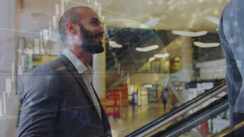 Businessman Analyzing Data with Advanced Digital Interface