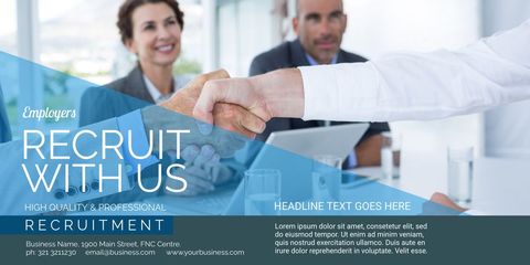 Professional Recruitment Services Featuring Strong Handshake - Download Free Stock Templates Pikwizard.com