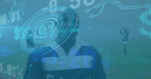 Futuristic Data Interface with VR Experience