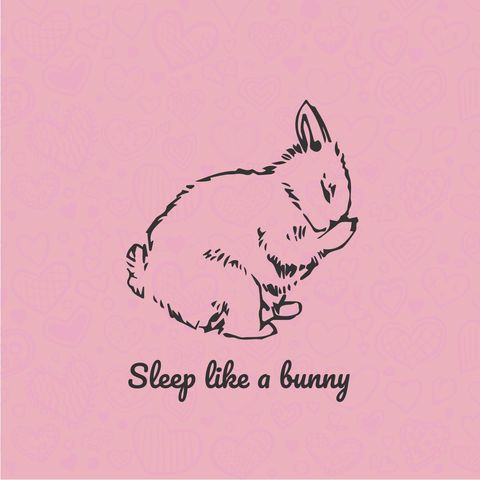 serene bunny silhouette on heart pattern for tranquil sleep decor - Download Free Stock Templates Pikwizard.com