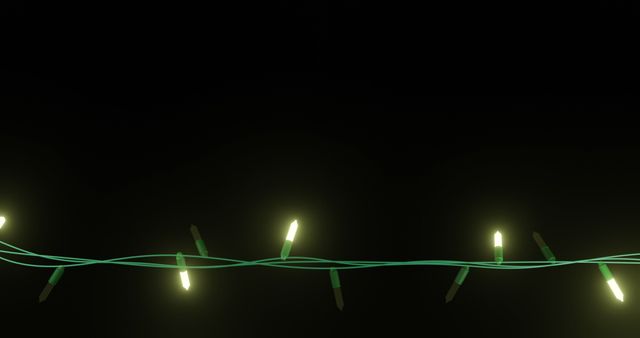 Glowing Yellow Christmas Lights on Dark Background - Download Free Stock Images Pikwizard.com