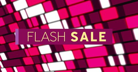 Flash sale promotional banner with dynamic geometric design