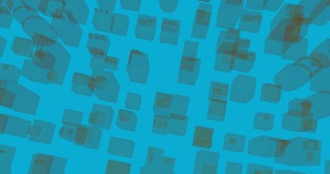 Floating Geometric Blocks in Minimalist Blue Composition - Download Free Stock Images Pikwizard.com