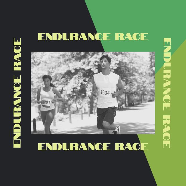 Diverse Runners Participating in Outdoor Endurance Race - Download Free Stock Templates Pikwizard.com