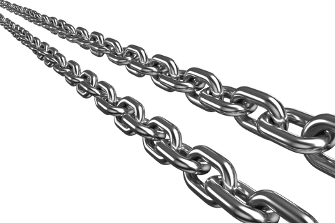 dual silver chains on transparent background symbolizing strength - Download Free Stock Videos Pikwizard.com