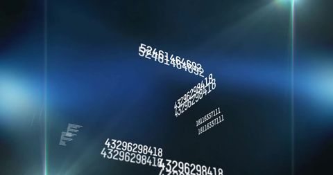 Digital Data Processing with Floating Numbers Over Abstract Background - Download Free Stock Images Pikwizard.com