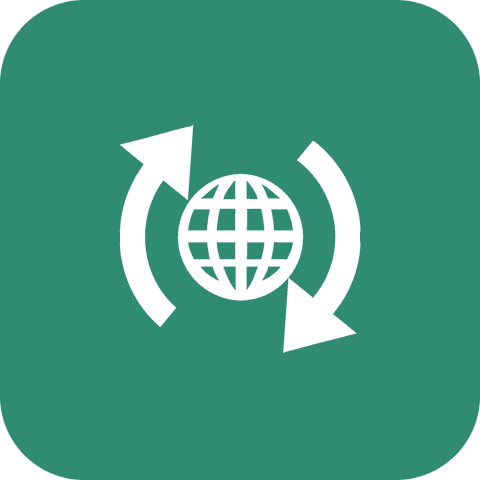 Transparent Globe with Arrows Icon on Green Background - Download Free Stock Videos Pikwizard.com