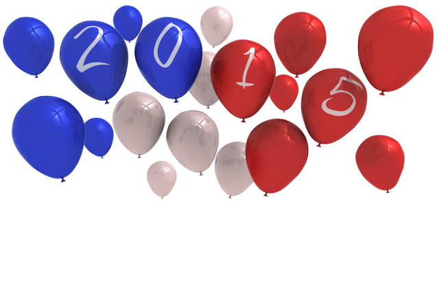 Festive 2015 Balloons on Transparent Background - Download Free Stock Videos Pikwizard.com