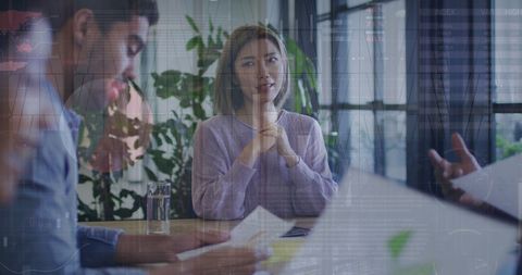 Digital Interface with Diverse Business Team in Office - Download Free Stock Images Pikwizard.com