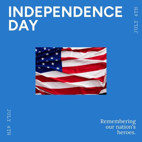 USA Independence Day Celebration with American Flag - Download Free Stock Templates Pikwizard.com