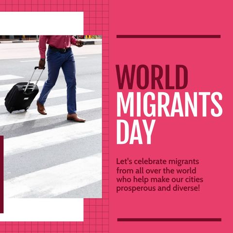 world migrants day celebration concept design - Download Free Stock Templates Pikwizard.com