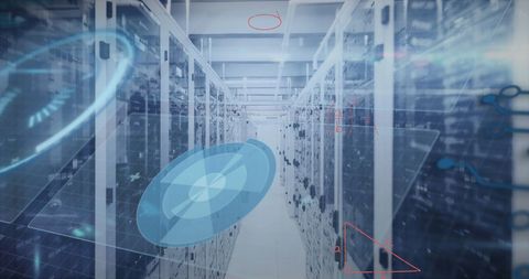 Complex Data Processing and Mathematical Interface in Server Room - Download Free Stock Images Pikwizard.com