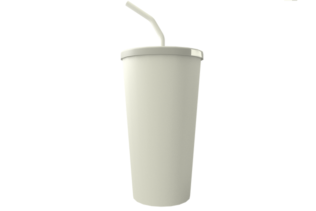 Transparent Rendered Mockup of Coffee Cup with Straw - Download Free Stock Videos Pikwizard.com