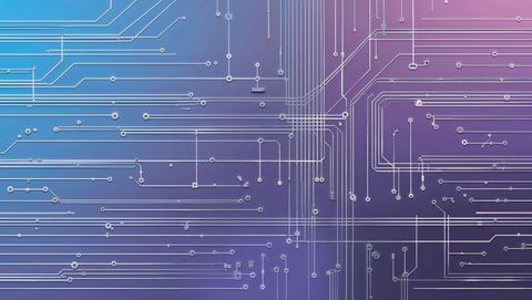 Abstract Circuit Board Design on Gradiented Background