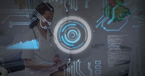 Nurse Using Advanced Technology for Efficient Patient Care