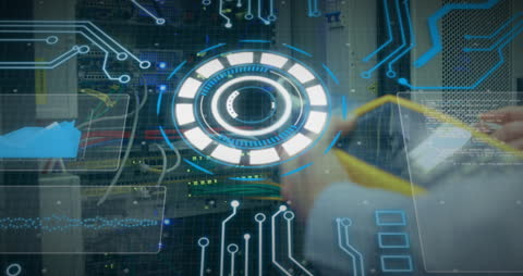 Futuristic Network Interface with Digital Connections