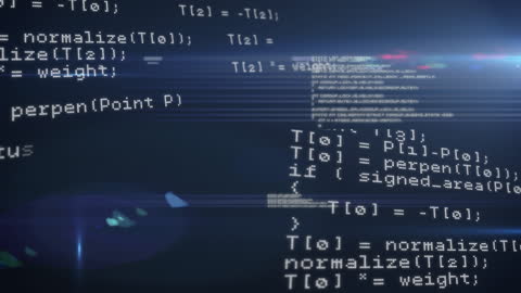 Digital Programming Animation with Moving Code Strata