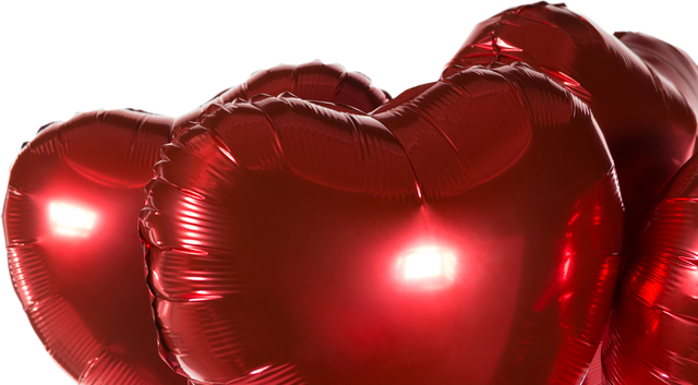 Transparent Red Heart Balloons Close-Up with Shiny Surface - Download Free Stock Videos Pikwizard.com